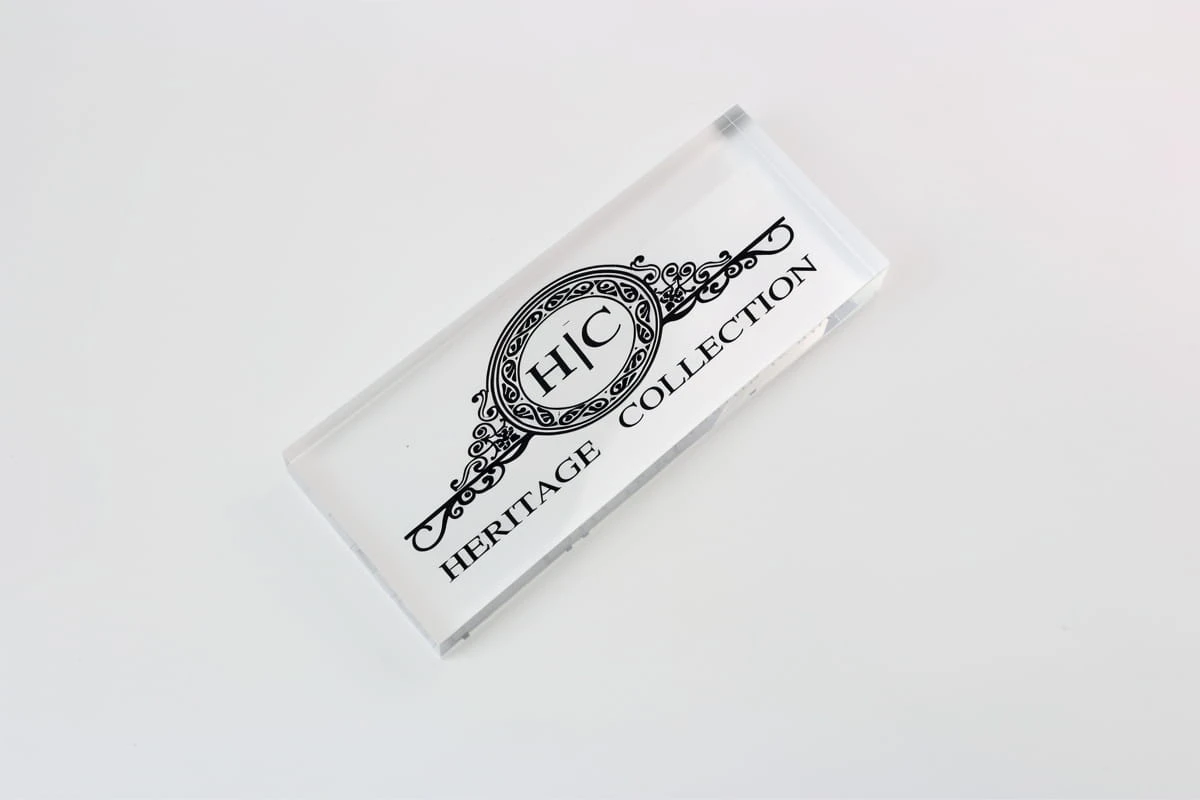silk printed acrylic sign