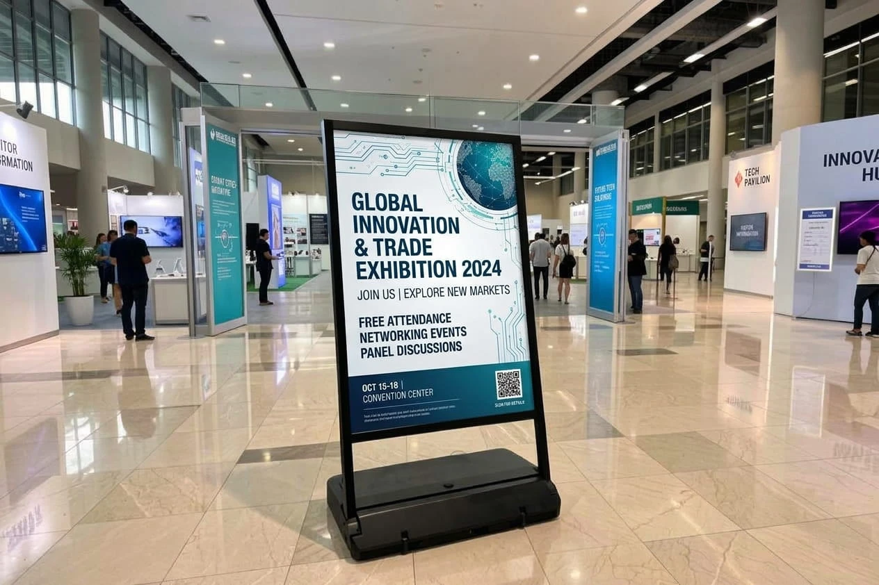 How Rolling Poster Stands Improve Trade Show Setup Efficiency