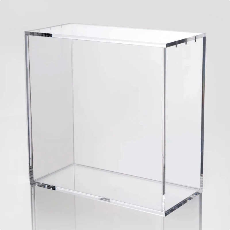 透明アクリル製展示ボックス（マグネット式フリップトップ蓋）