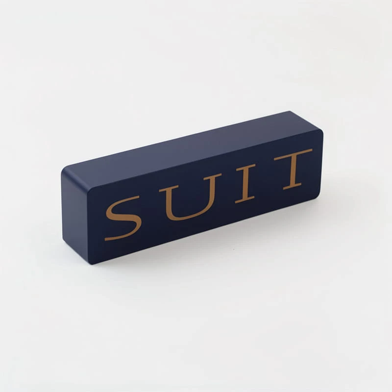 Opaque Navy Blue Simple Text Logo Acrylic Sign
