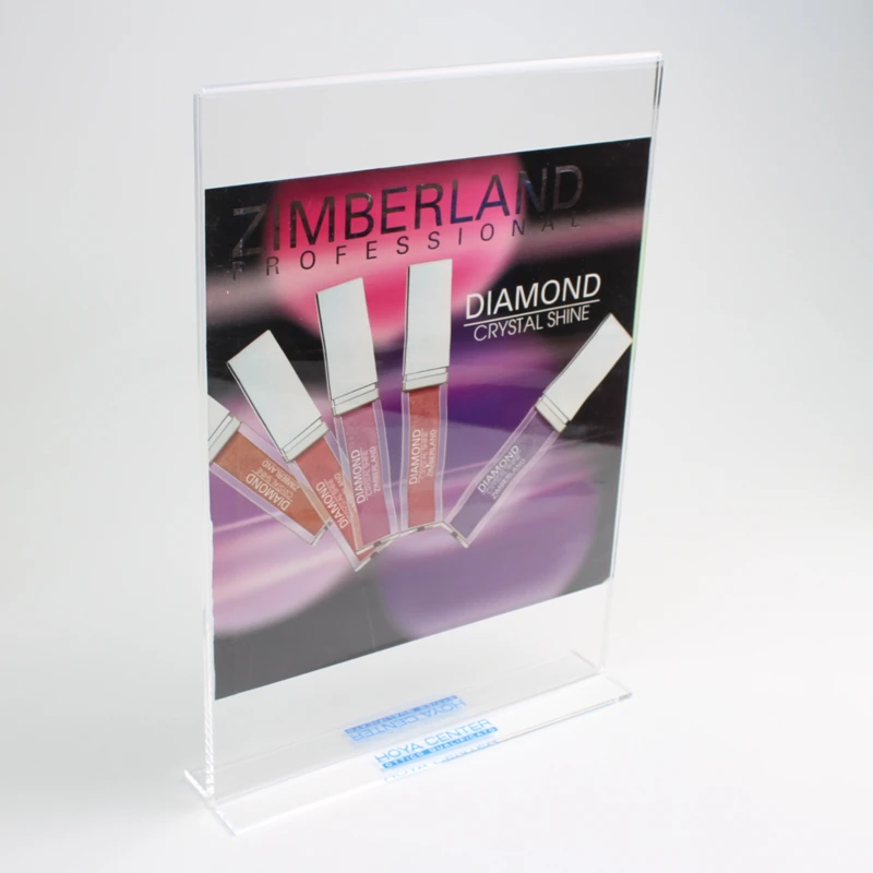 T-type Acrylic Double Side Tabletop Sign Holder