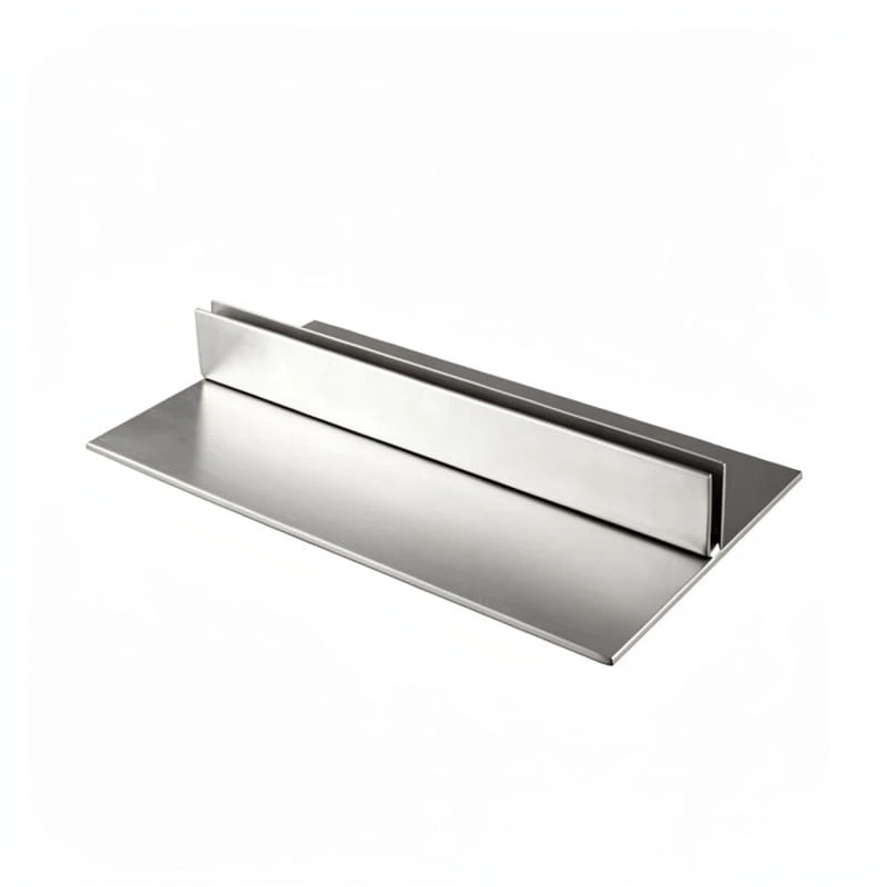 Compact T-shape Silver Metal Tabletop Sign Holder