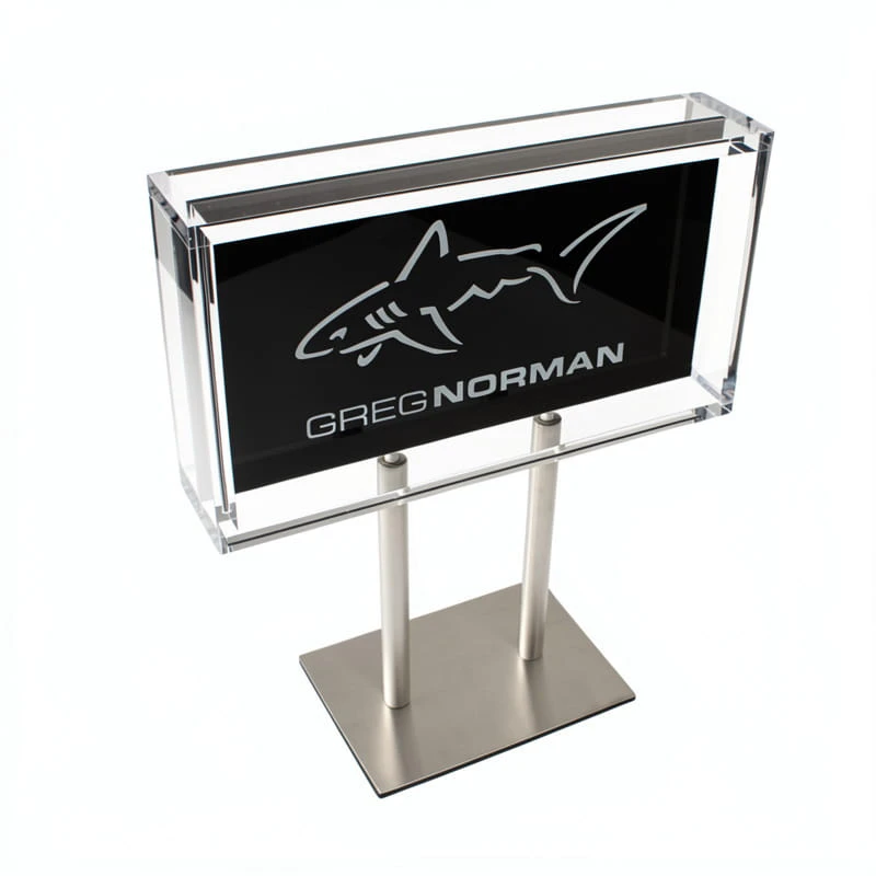 Premium Acrylic & Metal T-shape Tabletop Display Stand